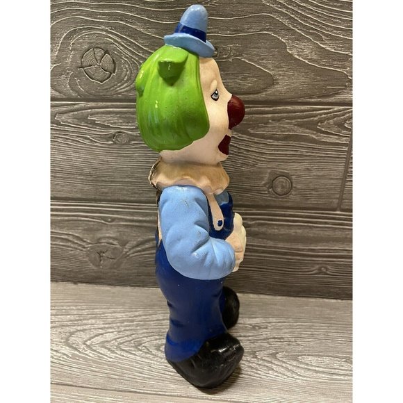 Vintage 1970s Hand Painted Ceramic Clown Smiling Happy Creepy Kitschy Decor - Picture 4 of 6